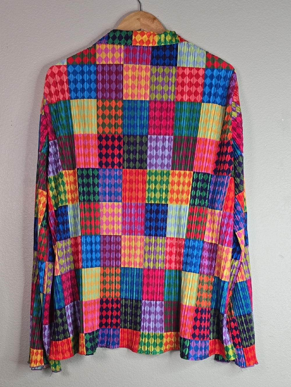 Dress In Lala  Fun House  Plisse  Multicolor Patchwork Women's  Set Size 2X. - Picture 6 of 12